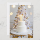 Elegante verjaardags- en kerstgroet feestdagenkaart (Achterkant)