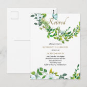 Elegante VERJAARDAGS Uitnodigingen Botanisch Bloem (Voorkant / Achterkant)