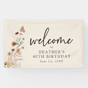 Elegante verjaardagsbanner spandoek