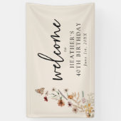 Elegante verjaardagsbanner spandoek (Verticaal)