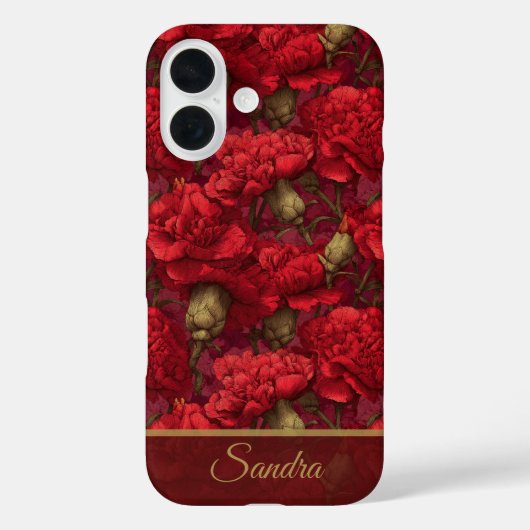 Elegante verjaardagscadeau Anjer bloem naam Case-Mate iPhone Case (Achterkant)