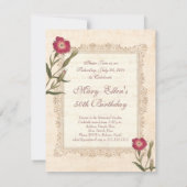 Elegante verjaardagsfeest van 50 jaar voor een dam kaart (Achterkant)