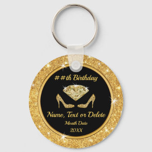 Elegante verjaardagsfeestgeschenken voor volwassen sleutelhanger