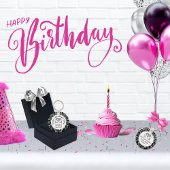 Elegante verjaardagsfeestgunsten, elk jaar, KLEURE Sleutelhanger