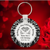 Elegante verjaardagsfeestgunsten, elk jaar, KLEURE Sleutelhanger