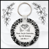 Elegante verjaardagsfeestgunsten, elk jaar, KLEURE Sleutelhanger