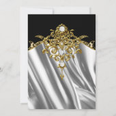 Elegante Verjaardagsfeestje Zijde diamant Goud Kaart (Achterkant)