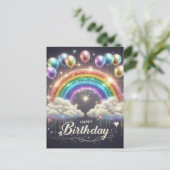 Elegante verjaardagskaart briefkaart (Staand voorkant)