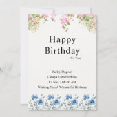 Elegante verjaardagskaart kaart (Voorkant)