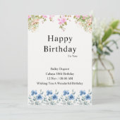 Elegante verjaardagskaart kaart (Staand voorkant)