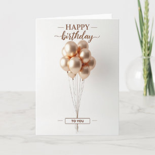 Elegante Verjaardagskaart met Metalen Bollen Kaart