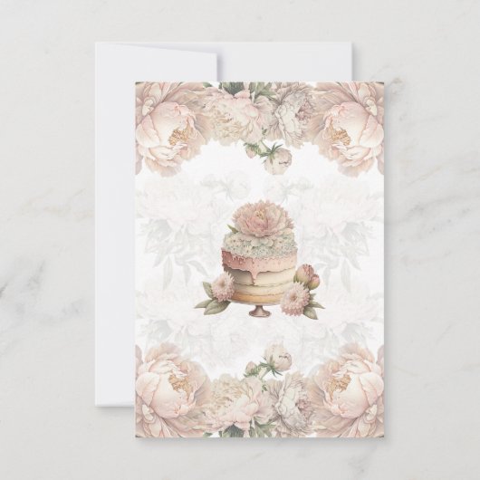 Elegante verjaardagsthee party bedankkaart (Achterkant)