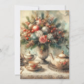 Elegante verjaardagsthee party kaart (Achterkant)