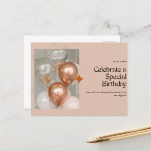 Elegante verjaardagsuitnodiging ✨ briefkaart