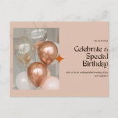 Elegante verjaardagsuitnodiging ✨ briefkaart (Voorkant)