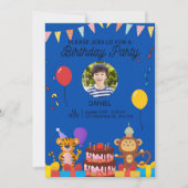 Elegante verjaardagsuitnodiging – Goud & Wit Desig Kaart (Voorkant)