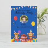 Elegante verjaardagsuitnodiging – Goud & Wit Desig Kaart (Staand voorkant)