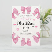 Elegante verjaardagsuitnodiging - maak uw feest kaart (Staand voorkant)