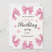 Elegante verjaardagsuitnodiging - maak uw feest kaart (Voorkant)