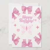 Elegante verjaardagsuitnodiging - maak uw feest kaart (Achterkant)