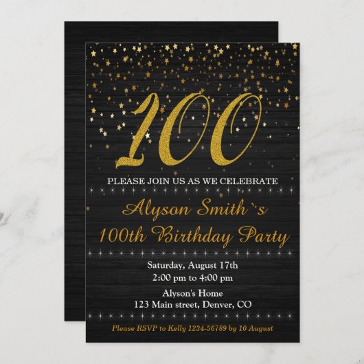 Elegante verjaardagsuitnodiging Volwassen vrouw ui Kaart (Voorkant / Achterkant)