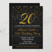 Elegante verjaardagsuitnodiging Volwassen vrouw ui Kaart (Voorkant / Achterkant)