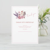 "Elegante verjaardagsviering 50e verjaardag Dankka Kaart (Staand voorkant)