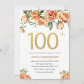 Elegante verjaardagsviering aquarel bloem In Kaart (Voorkant)