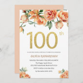 Elegante verjaardagsviering aquarel bloem In Kaart (Voorkant / Achterkant)