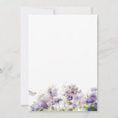 Elegante verjaardagsviering aquarel paars bloem kaart (Achterkant)