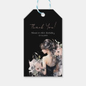 Elegante verjaardagswensen 18 jaar bedanken cadeaulabel (Voorkant)