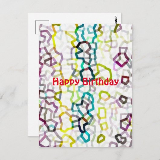 Elegante Verjaardagswensen Briefkaart (Voorkant / Achterkant)