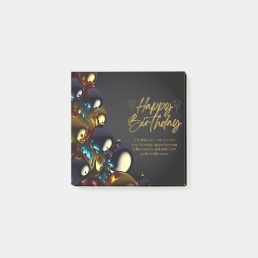 Elegante verjaardagszegeningen post-it® notes (Voorkant)