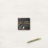 Elegante verjaardagszegeningen post-it® notes (Op bureau)