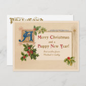 Elegante  verlichte kerst briefkaart (Voorkant / Achterkant)