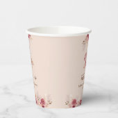 Elegante Verliefd Boho Roze Pompoen Papieren beker (Links)