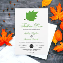 Elegante Verliefd op Herfstbladeren Trouwfeest