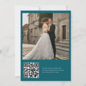 Elegante Verlovingsfeest QR Code Foto Kaart (Achterkant)