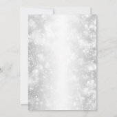 Elegante verlovingsfeest Zilveren Shimmer Lights Kaart (Achterkant)