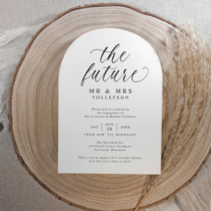 Elegante verlovingsfeest Zwart en Wit Kaart