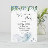 Elegante verlovingsfeestuitnodiging,  kaart (Staand voorkant)