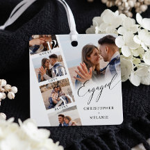 Elegante verlovingsfotocollage Aandenken voor verl