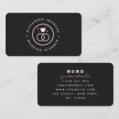 Elegante Verlovingsring Logo Trouw Event Planner Visitekaartje (Voorkant / Achterkant)