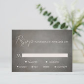 Elegante verontruste minimale maaltijdkeuze RSVP-k RSVP Kaartje (Staand voorkant)