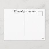 Elegante verpakte bloem boeket zachte pastel kleur feestdagenkaart (Achterkant)