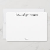 Elegante verpakte bloem boeket zachte pastel kleur feestdagenkaart (Achterkant)