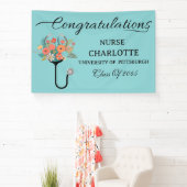 Elegante verpleegsters afstudeerfeest spandoek (Insitu)