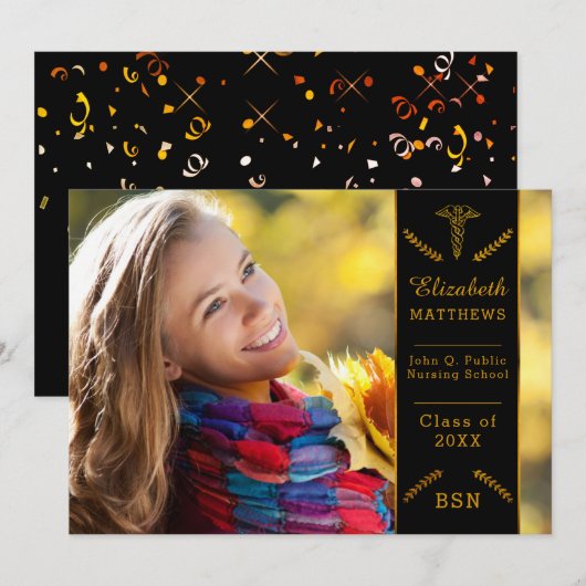 Elegante Verpleging van Klasse | Medische School A Kaart (Voorkant / Achterkant)