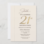 Elegante verrassing 21e verjaardag kaart (Voorkant)