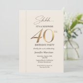 Elegante verrassing 40e verjaardag kaart (Staand voorkant)